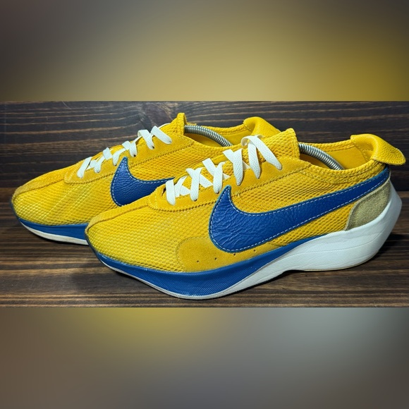 Nike Other - Nike Moon Racer Men’s Size 11 Shoes Yellow Ochre Gym Blue Athletic